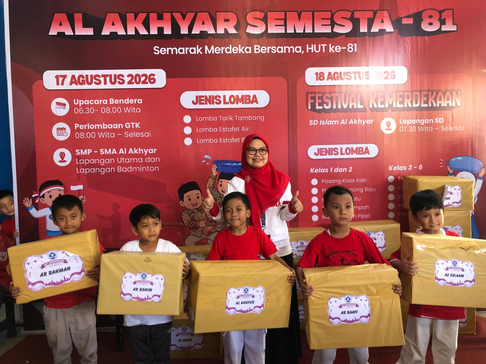 Semarak Kemerdekaan HUT ke-81 RI, Siswa SD Islam Al-Akhyar Antusias Ikuti Berbagai Lomba