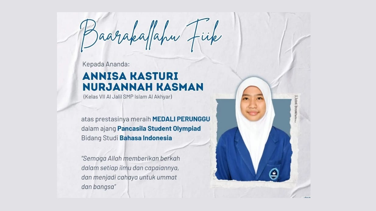 Annisa Kasturi Nurjannah Kasman Raih Medali Perunggu di Pancasila Student Olympiad